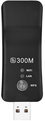 Tosuny Repetidor de Red USB WiFi Inalámbrico, Mini WiFi Range Extender, 300M Adaptador de Red Enrutador Amplificador de Señal para Smart TV, Computadora Portátil, Teléfono móvil, Tableta