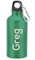 eBuyGB Personalised Any Name Lightweight Reusable Custom Engraved 400ml Aluminium Sports Water Bottle with Screw Cap & Carabiner (Green)