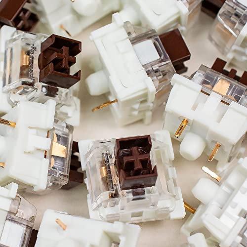 Outemu(Gaote) Brown Switches, 30Pack, 3-Pin Tactile 50gf Dustproof RGB Key Switches - Gateron And Cherry MX Equivalent DIY Replaceable for Mechanical Gaming Keyboard