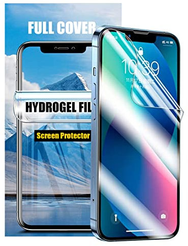 LOOKSEVEN 3 Pack Hydrogel Film Transparent Soft TPU Screen Protector Compatible with iPhone 14 Pro Max High Sensitivity Protective Film (Not Tempered Film)