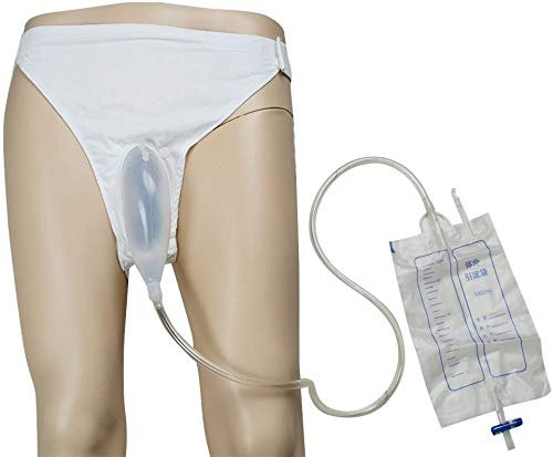 Tragbarer, tragbarer Urinbeutel, auslaufsicher, Bein-Pee-Katheterbeutel, Urinalsystem mit 1000 ml und 2000 ml Auffangbeutel für Männer, Frauen, gelähmte ältere Patienten, Männer (normal)