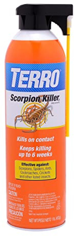 TERRO Scorpion Killer Spray - Kills Scorpions, Spiders, Ants, Roaches, and More - T2102-6 - Ready to Use Spray - 16 fl oz Aerosol - for Indoor and Outdoor Use