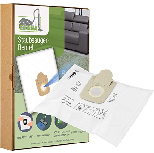 Bolsa para aspiradora Etana compatible con Rowenta RO 3900 ... 3999 Compact Power - 10 unidades de bolsa de polvo