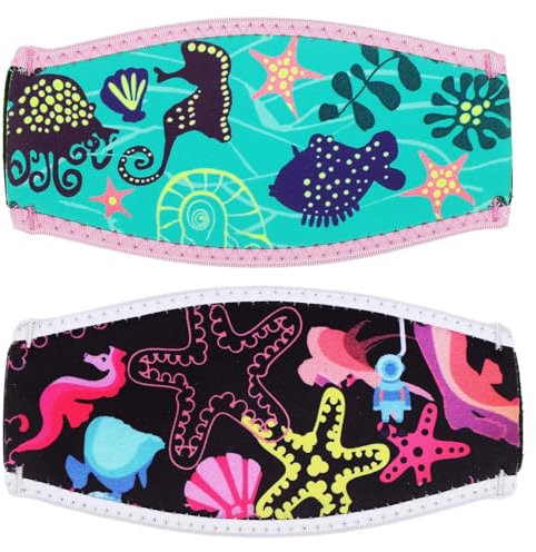 INOOMP 2 x Tauchmaskenriemen aus Neopren wasserdichte Schwimmmaske Slap-Strap für Tauch- und Schnorchelmasken Wassersport, Tauchen GeschenkeTaucherbrille