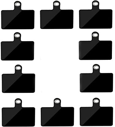 YiXuTag Handy Schlüsselband, Handy Lanyard Pads,10PCS Ersatz Aufnäher mit Metallring, Universal Handy Lanyard, Handy Umhängeband, zum Schutz, kompatibel mit den meisten Smartphones