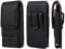 Kleine Gürteltasche für Handy Schwarz, Handytasche mit Kartenhalterung, 6.5 Vertikale Leder Smartphone Tasche mit Gürtelschlaufe Reisen Outdoor Camping Telefon Gürtelhalter Brieftasche Hüfttasche