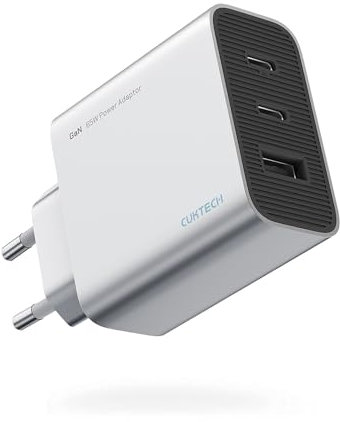 USB-C Ladegerät 65W, CUKTECH 3 Port PD Charger USB C Netzteil Schnellladegerät kompatibel mit MacBook Pro/Air, iPhone 15/14 Pro/13 Pro Max/12 Pro/XS, iPad Pro, Galaxy S23 Ultra, usw., A15CEU