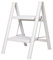 ARIIKON Scala a 2 Gradini Pieghevole in Acciaio al carbonio, Scaletta Domestica con Pedale Largo Antiscivolo, Sgabello Leggera e Portatile, Portata Massima 150kg, per Casa Cucina Garage, Bianco
