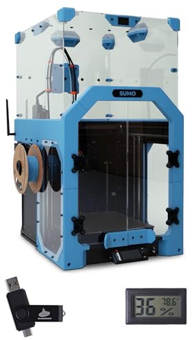 3D SOURCERER Sumo 3D Printer Enclosure Kit for The Prusa XL - Includes Plexiglass/Acrylic, Fasteners, Hex Rods, Magnets & Hygrometer (Clear)
