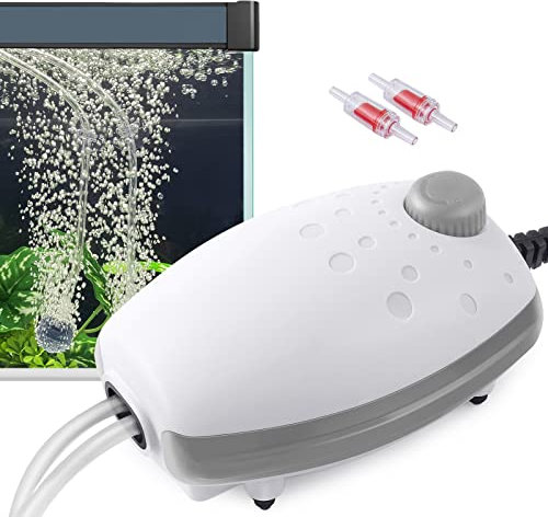 PYPABL 3W Pompe à Air pour Aquarium, 300L/H Bulleur Silencieux Réglable pour Aquarium, Pompe à oxygène puissante pour réservoir de Tortue de Poisson Jusqu'à 450L