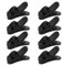 Mini Skater Kleine drehbare Kopfhörer-Clips aus Kunststoff zur Befestigung von Kopfhörerkabeln, kabelgebundenen Headset-Kopfhörerkabeln an Hemd, 8 Stück (schwarz)