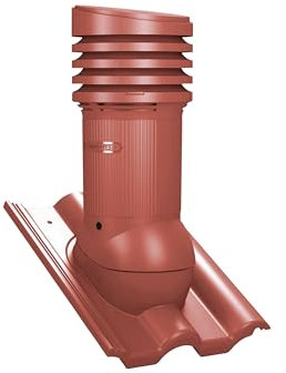 Tile EVO Ventilation Chimney DN125 mm with Braas - Frankfurter Roof, Dachziegel Dachlüfter Lüfter, Roof Ducting, Benders - Mecklenburger, ProDach - Doppelrömer, Entlüfterkamin
