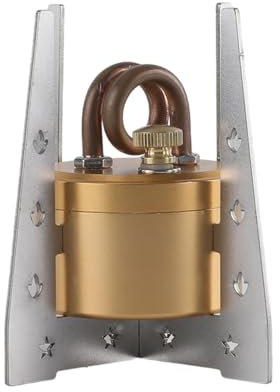 harayaa Spirituskocher Spiritusbrenner Spirituskocher Brenner Mini Spirituskocher Brenner zum Backen, Gold mit Padhalter