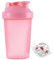 Shunshi Protein Shaker Bottle 400ml with Stainless Steel Mixing Ball, Mini Water Bottle for Protein Shakes -Leak-proof Flip On Lid& BPA Free & Easy to Grip & Temperature Safe(Pink)