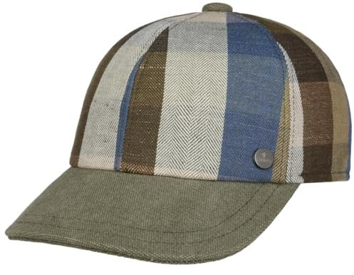 LIERYS Colour Checks Baseballcap Kariert Unisex Made in Italy Frühling Sommer Oliv One Size
