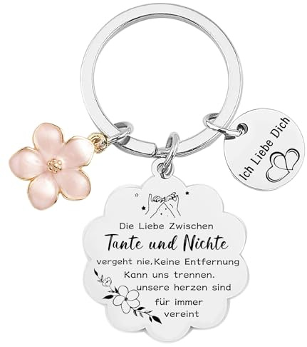 JRZDFXS Geschenke Tante Schlüsselanhänger geschenke tante geschenke tante geburtstag geschenke für tante beste tante schlüsselanhänger du wirst tante schlüsselanhänger (3)