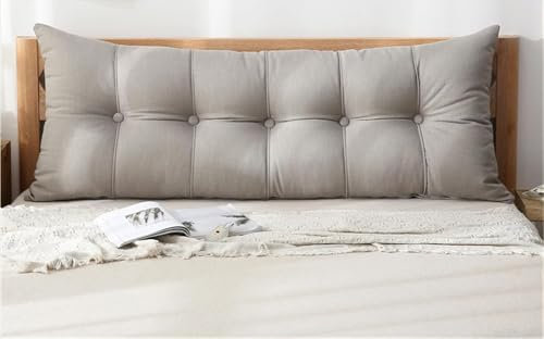Suave Almohada de lectura Cojín Grande de Pared 120/60/80/150/200/180cm Cabecera Cojín Sofá Cojines de Lectura Respaldo de Cama Almohada Lumbar para Sala de Esta Sillas Dormitorio(B,150x60+20cm)