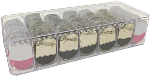 Daily Contact Lens Organizer 7 Grids Clear Plastic Coloured Contact Lenses Organizer Box with Lid Dustproof Storage Box for Daily Colored Disposable Contact Lenses