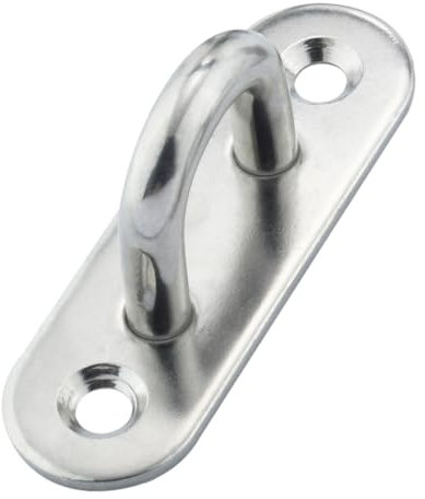 1pc 304 Stainless Steel Eye Plate Oblong Pad Hook U-Shaped Ring Hanger Ceiling Wall Mounted 5mm/6mm/8mm Boating Yachts Fan Bag(8mm)