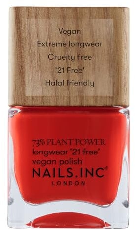 Nails Inc - ECO EGO Plant Power veganer Nagellack - 73% Plant Based, 100% Vegan & Tierversuchsfrei - Perfekte Maniküre, strahlendes Rot - Für umweltbewusste Nail Art