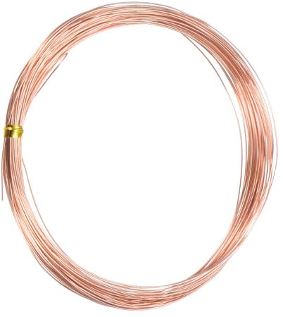 M METERXITY 99.9% Soft Copper Wire, 24 Gauge 49FT Pure Copper Wire for DIY Crafting/Jewelry Making/Gardening Plant/Beading, Craft Wire [0.5mm, 15M]