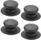 NJCXOLA Poignée de Couvercle de Casserole Lot de 4, Boutons de Couvercle de Rechange en Bakélite, Universel, avec Vis, pour Couvercle de Casserole, Casserole, Boutons de Rechange (Noir)