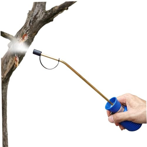 Pulvérisateur de guêpes anti-fourmis - Pulvérisateur portatif pour terre de diatomées - Spray anti-fourmis avec long tube en cuivre
