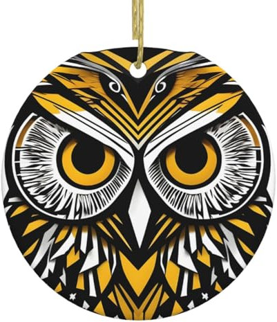 Keramik Eule Weihnachten Hängende Dekoration