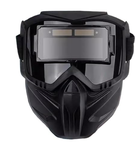 Acunny Special for Welding, Welding Protective, Removable Large View Automatic Dimming Head Welder, Anti-Fog Light Shield Face Shield to Protect Eye Protection