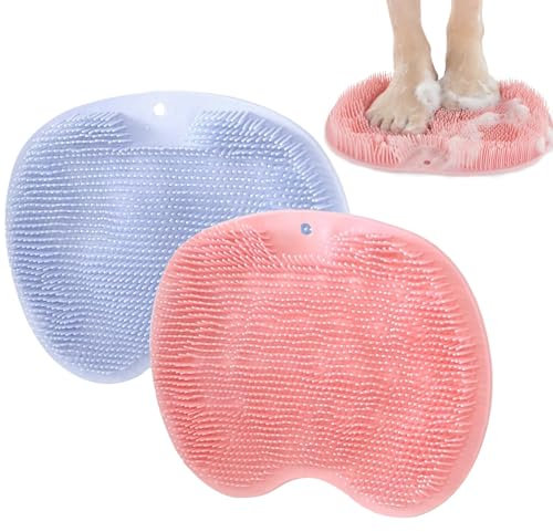 Leogony 2 PCS Foot Scrubber for Shower, Shower Foot Scrubber Mat for Cleaning and Massage