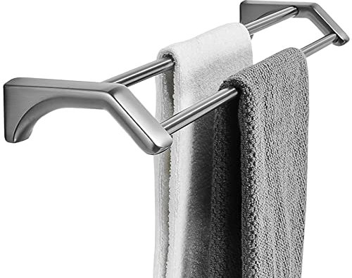 MEFOOGE Porte-Serviettes Mural en Acier Inoxydable avec vis Barre Porte-Serviettes de 30 cm pour Salle de Bain et Cuisine Finition brossée