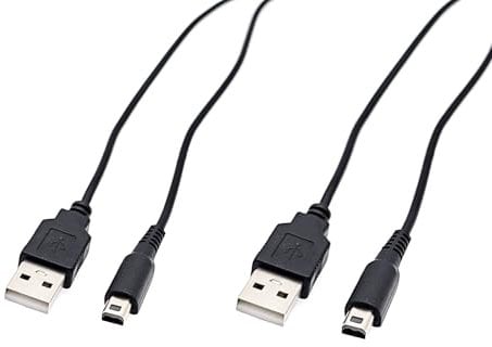 JZK 2 cavi di ricarica di ricambio per Nintendo DSI NEW 3DS 2DS XL, 1,2 m USB, per Nintendo 3DS