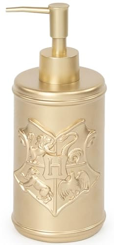 Jay Franco Harry Potter Soap Dispenser - Gold Resin Lotion Pump - Hogwarts Bathroom Décor