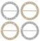 4 Stücke Schal Schnalle, Clips für Kleidung T Shirt Clips für Kleidung Blusen Klammer Schalklammer Pullover Schal Clip Damen Metallkleidung Dekoration Schnalle Taillen Clip Ring (Gold, Silber)