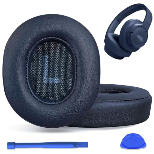 Replacement Ear Pads for JBL Tune 700BT, 710BT, 720BT, 750BTNC, 760NC, 770NC Wireless Over-Ear Headphones, Ear Cushions, Ear Cups Cover Repair Parts (Blue)