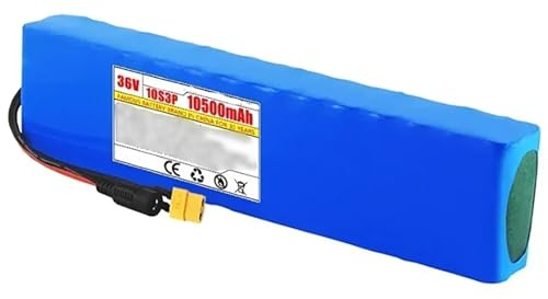36V 10.5Ah E-Bike Akku, Elektrofahrrad Batterie 36V 10.5Ah 10S3P Fahrrad Batterien Mit Ladegerät Eingebauter BMS E-Bike Battery Für 50W-500W Motor 36V 10.5Ah,Bullet+SM