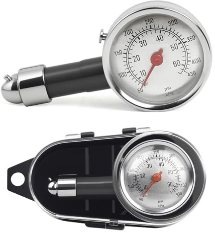 Manometro per Pneumatici Auto, Manometro Pressione Gomme, Misuratore di pressione pneumatici 0-100 psi per auto e moto