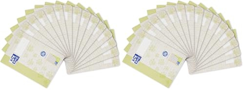 Oxford Schulheft A5 Recycling, 16 Blatt, Lineatur 1, liniert, 15 Stück (Packung mit 2)