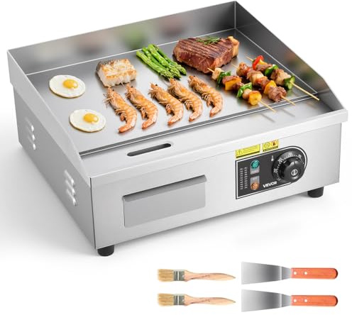 VEVOR Commercial Electric Griddle, 18, Countertop Flat Top Griddle