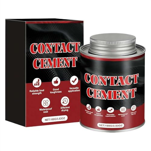 Contact Cement 100g, Neoprene Glue for StrongBonding, Professional Leather Adhesive for Shoe Repair, Crafts & Woodworking, Waterproof & Flexible Instant Glue