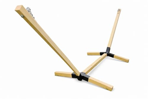 Cadre de hamac en bois - Non traité, pliable et réglable, robuste, capacité de charge 150 kg, universel