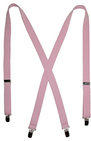 CTM Bretelle elastiche da donna con estremità a clip, 25 mm, rosa chiaro, Etichettalia unica