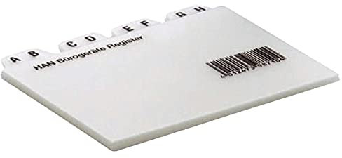 HAN Register A - Z, Karteiregister, Leitregister, Für Karteibox, Karteikasten und Trog, Polypropylen, Grau, A4, 984