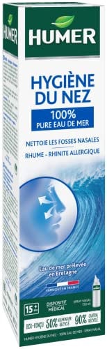Humer - Spray nasal Hygiène du nez Adulte - 100% eau de mer - Excellente tolérance - 150ml