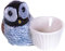 Eulen Eierbecher Set keramik Handarbeit Tiere Eule grau beige, 2-er Set exclusives Design