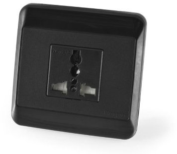 Prise Universelle Encastrable noire