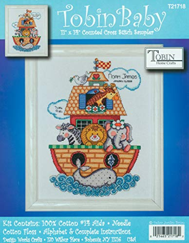 Noah's Ark Birth Sampler - Cross Stitch Kit