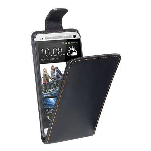 Pedea 32260034 Flip Schwarz Tasche für Handy – Hülle für Mobiltelefone (Buch, HTC, One M8 Mini, Schwarz)