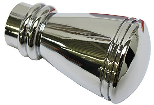 Gardinia End Caps for Curtain Rods, 2 x Finial Siro, Chicago Series, Metal, Chrome, 20 mm Diameter