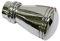 GARDINIA Endknöpfe für Gardinenstangen, 2 x Endstück Siro, Serie Chicago, Metall, Chrom, Durchmesser 20 mm